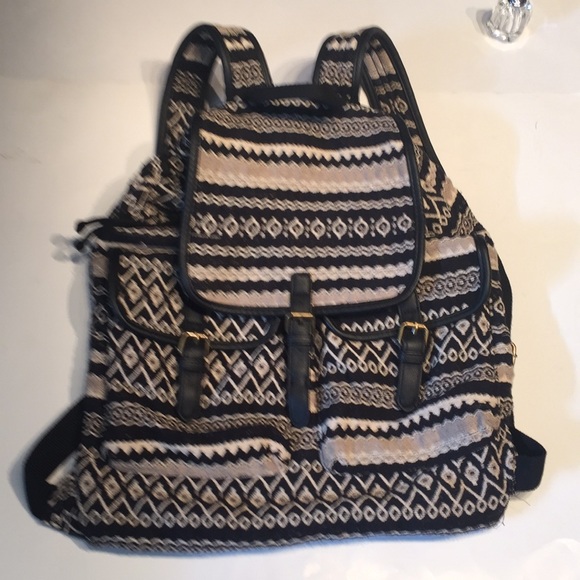 Mossimo Supply Co. Handbags - Mossimo Backpack Woven Fabric & Lined 3 Pockets